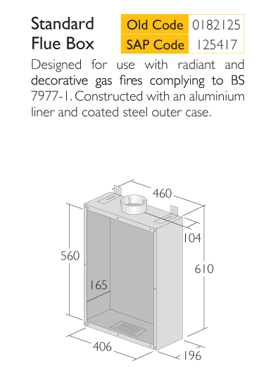 Infographic for a Triplelock Sandard Flue Box