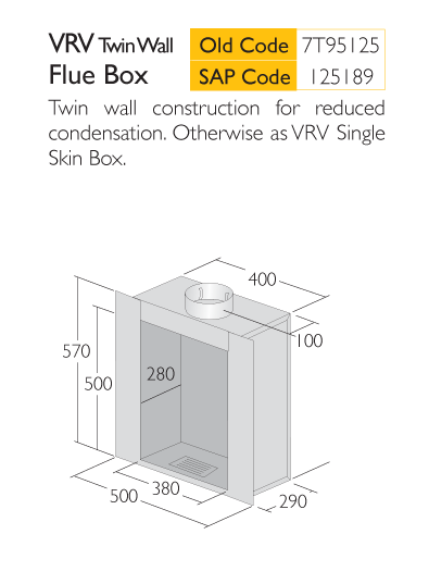 Infograph for Triplelock VRN Twin Flue Box